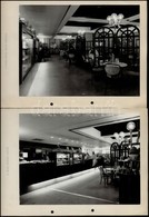 Cca 1960-1980 A Forum Hotel Bécsi Kávéháza; A Régi Hungária Kávéház, 4 Db Fotónagítás, Kartonra Ragasztva, Feliratozva,  - Autres & Non Classés