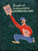 1957 Rendkívüli Kiadásainkra Takarékoskodjunk, OTP Reklámos Kisalakú Kártyanaptár - Werbung