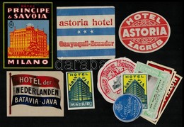 17 Db Háború Előtti Külföldi Hotel Címke. / 17 Pre-1945 Hotel Labels From All Around The World - Publicidad