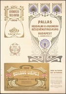 1906 Nyomdareklámok, 2 Db: Pallas Irodalmi  és Nyomdai Részvénytársaság, Wilhelm Gronau's - Publicidad