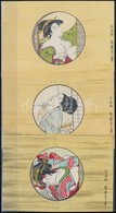 Japán Erotikus Jeleneteket ábrázoló Nagyméretű Gyufacímke Sor, 3 Db - Zonder Classificatie