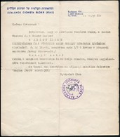 1948 Az Általános Cionista Blokk Meghívója A Zsidó állam Kikiáltása Alkalmából Rendezett ünnepi Estre, Gépelt, Aláírt Le - Other & Unclassified