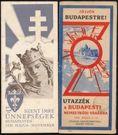 Cca 1940 Budapest 4 Db Turistáknak Szólo Kiadvány, Térképes Ismertető - Otros & Sin Clasificación