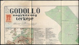 1933 Gödöllő Nagyközség Térképe, Hátoldalon A Látnivalók Leírásával, Képekkel. Jamboree Alkalmi Bélyegzéssel. - Andere & Zonder Classificatie