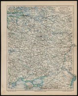 Cca 1900 Mittleres Und Europaeisches Russland, Meyers Konv.-Lexikon, 6. Aufl., 30×25 Cm - Sonstige & Ohne Zuordnung