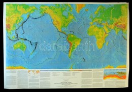 1994 'Dynamic Planet', Nagyméretű Világtérkép A Vulkanikus és Tektonikus Tevékenységekkel, 101×147 Cm - Altri & Non Classificati