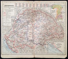 Magyarország Mátyás Király Halálakor 1490, Rajzolta: Kogutowicz Manó, Kiadja: Magyar Földrajzi Intézet Rt., 30×34 Cm - Andere & Zonder Classificatie