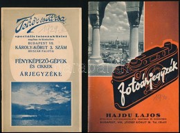 1929, 1940 Fehér és Társa, Valamint Hajdu Lajos Fotószaküzletének Képes Katalógusa, 2 Db - Ohne Zuordnung