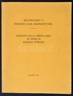 1934 Péter András: Két Sienai Trecento-rajz. Klny. A Petrovics Elek Emlékkönyvből. A Szerző Dedikációjával Péczely (Pach - Zonder Classificatie