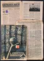 1938 Az Eucharisztikus Kongresszusra Kiadott  újságok és Alkalmi Lapok. Összesen 4 Db Alkalmi Bélyegzéssel, Vegyes állap - Non Classés