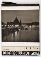 Cca 1943 Budapest Látványosságait és Hangulatát Művészi Képeken Bemutató Asztali Naptár. 52 Fotóval. 19x25 Cm - Zonder Classificatie