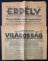 1945 Kolozsvár, Erdély. II. évf. 133. Szám, 1945. Aug. 28. Szerk.: Raffay István. Kolozsvár, Minerva-ny., 4 P. Szociálde - Zonder Classificatie