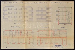 1946 Hendrich Antal Műépítész Tanár által A Pasaréti út 67. Számra Tervezett Bérvilla Tervrajza,(déli-, Keleti- Homlokza - Unclassified