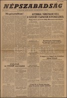 1956 Népszabadság. I. évf. 2 Sz., 1956. Nov. 3. Kis Szakadásokkal. - Zonder Classificatie