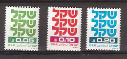 Israel 1980 Schekel Mi 829-831,0.05, 0.10, 0.20 MNH(**) - Nuevos (sin Tab)