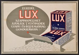 Cca 1930 Lux Szappanpehely. Reklám Plakát. Globus Nyomda. Kartonon. 34x24 Cm - Autres & Non Classés