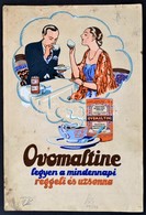 1926 Ovomaltine Legyen A Mindennapi Reggeli és Uzsonna. Reklám Plakát Terv. Akvarell, Papír. 18x27 Cm - Altri & Non Classificati