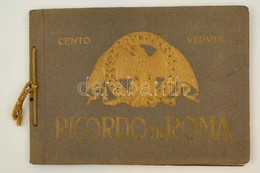 Riccordo Di Roma. Cento Vedute Classiche Di Roma. Roma, é.n., Enrico Verdesi. Kiadói Fűzött Papírkötés, Fekete-fehér Fot - Unclassified