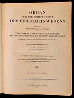 1942 Organ Für Die Fortschritte Des Eisenbahnwesens. 97. évf. Berlin, 1942, Julius Springer. Német Nyelven. Átkötött Egé - Non Classés