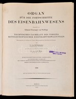 1936 Organ Für Die Fortschritte Des Eisenbahnwesens. 91. évf. Berlin, 1936, Julius Springer. Német Nyelven. Átkötött Egé - Sin Clasificación