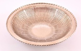 Ezüst (Ag.) Gyümölcsöstál, Jelzett (Sterling Budapest), Vésett, D:33 Cm, Nettó:1106 G - Sonstige & Ohne Zuordnung