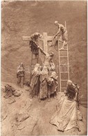 ** 13 Db Régi Művészlap D. Mastroianni Szobrairól (Jézus élete, Quo Vadis) / 13 Pre-1945 Art Postcards Of Sculptures By  - Ohne Zuordnung
