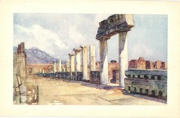 ** 12 Db Régi Olasz Pompeii Művészlap Kiváló állapotban / 12 Pre-1945 Italian Town-view Art Postcards Of Pompeii In Exce - Non Classificati