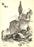 ** T2 Budapest I. Országos Levéltár Romjai; Második Világháború Utáni Romok. Felelős Kiadó: Jánossy Árpád / WWII Destruc - Non Classés