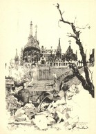 ** T2 Budapest I. Vár, Megrongált Halászbástya; Második Világháború Utáni Romok. Felelős Kiadó: Jánossy Árpád / WWII Des - Unclassified