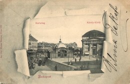 T2/T3 1903 Budapest V. Károly Körút, Deák Ferenc Tér, Evangélikus Templom, Kioszk, Kereskedők és Iparosok Banktársasága, - Unclassified