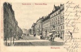 * T2/T3 1900 Budapest VI. Teréz Körút, Mátrai Feik és Társa üzlete, Villamos, Nyugati Pályaudvar. Fénynyomat Divald Műin - Zonder Classificatie