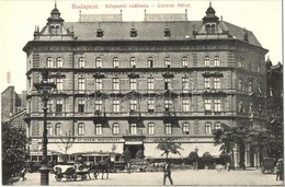 ** T1/T2 Budapest VII. Hotel Központi Szálloda és étterem, Kávéház, Villamos. Taussig A. 12486. - Sin Clasificación