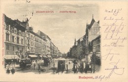 T2 1901 Budapest VIII. József Körút, Villamos, üzletek. Fénynyomat Divald Műintézetéből 143. - Non Classés