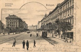 T2/T3 1903 Budapest VIII. József Körút, Villamos, Sörcsarnok, üzletek. Divald Károly 641. Sz. (EK) - Zonder Classificatie