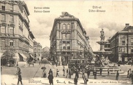 T2/T3 1902 Budapest VIII. Baross Utca, Üllői út, Kálvin Tér, Villamos, Gyógyszertár, Magyar Lámpagyár üzlete, Calvin Káv - Zonder Classificatie