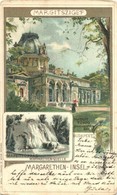 T3 1899 Budapest XIII. Margitsziget, Margit Fürdő, Margit Forrás. Verlag Back & Schmitt. Art Nouveau, Litho S: Rosenberg - Zonder Classificatie