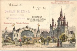 T2/T3 1897 (Vorläufer!) Budapest XIV. Városliget, Ezredéves Országos Kiállítás, Közlekedési Csarnok, Litho Barna 2 Kr. G - Zonder Classificatie