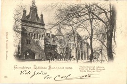 T2/T3 1898 Budapest XIV. Városliget, Ezredéves Kiállítás 1896. Vajdahunyad Vára. Kiadja Edgar Schmidt (EK) - Ohne Zuordnung