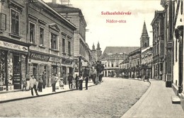 T2 1907 Székesfehérvár, Nádor Utca, Vadász Antal, Frankl Lipót és Krén Ignác üzlete, Biztosító Társaság - Unclassified