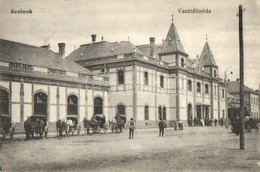 T2 1913 Szolnok, Vasútállomás, Fiákerek - Non Classés