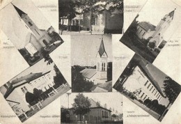 T2/T3 1943 Tengelic (Tolna), Közművelődési Egyesület Székháza, Ágostai Evangélikus, Római Katolikus és Református Templo - Unclassified