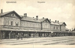 ** T2/T3 Újdombóvár, Dombóvár; Vasútállomás. Bruck Sándor Kiadása / Bahnhof / Railway Station (fa) - Zonder Classificatie