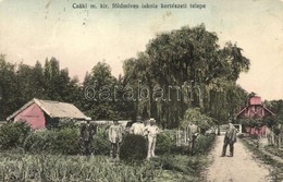 T2/T3 Csák, Csákova, Ciacova; M. Kir Földműves Iskola Kertészeti Telepe, Grádl Péter Kiadása / Farmer School, Horticultu - Unclassified