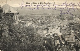 T2/T3 1913 Déva, Látkép A Gizella Pihenővel / Panorama View With Look Out Pavilion - Non Classés