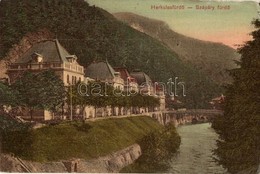 T2/T3 Herkulesfürdő, Baile Herculane; Szapáry Fürdő, Híd / Bathing House, Spa Hall, Bridge (EK) - Non Classés