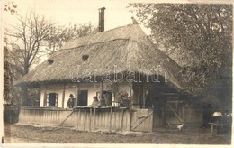 * T2/T3 Mezőkölpény, Culpiu; Ház, Erdélyi Folklór / House, Transylvanian Folklore. Josef Fischer Photo (ragasztónyom / G - Ohne Zuordnung