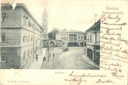 * T2/T3 1901 Szászváros, Broos, Orastie; Iskola Tér, Gyógyszertár / School Square, Pharmacy (EK) - Unclassified