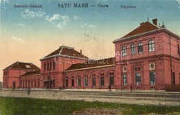 ** T2/T3 Szatmárnémeti, Szatmár, Satu Mare; Vasútállomás / Bahnhof / Railway Station (ragasztónyom / Gluemark) - Unclassified