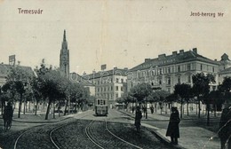 T2/T3 Temesvár, Timisoara; Jenő Herceg Tér, Villamos. W.L. 132. / Square, Tram (EK) - Ohne Zuordnung