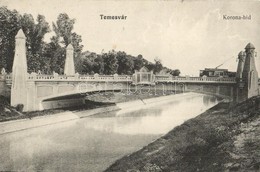 T2 Temesvár, Timisoara; Korona Híd, Villamos / Bridge With Tram + K.u.K. Garnisonsspital No. 21. VII. Abteilung - Zonder Classificatie